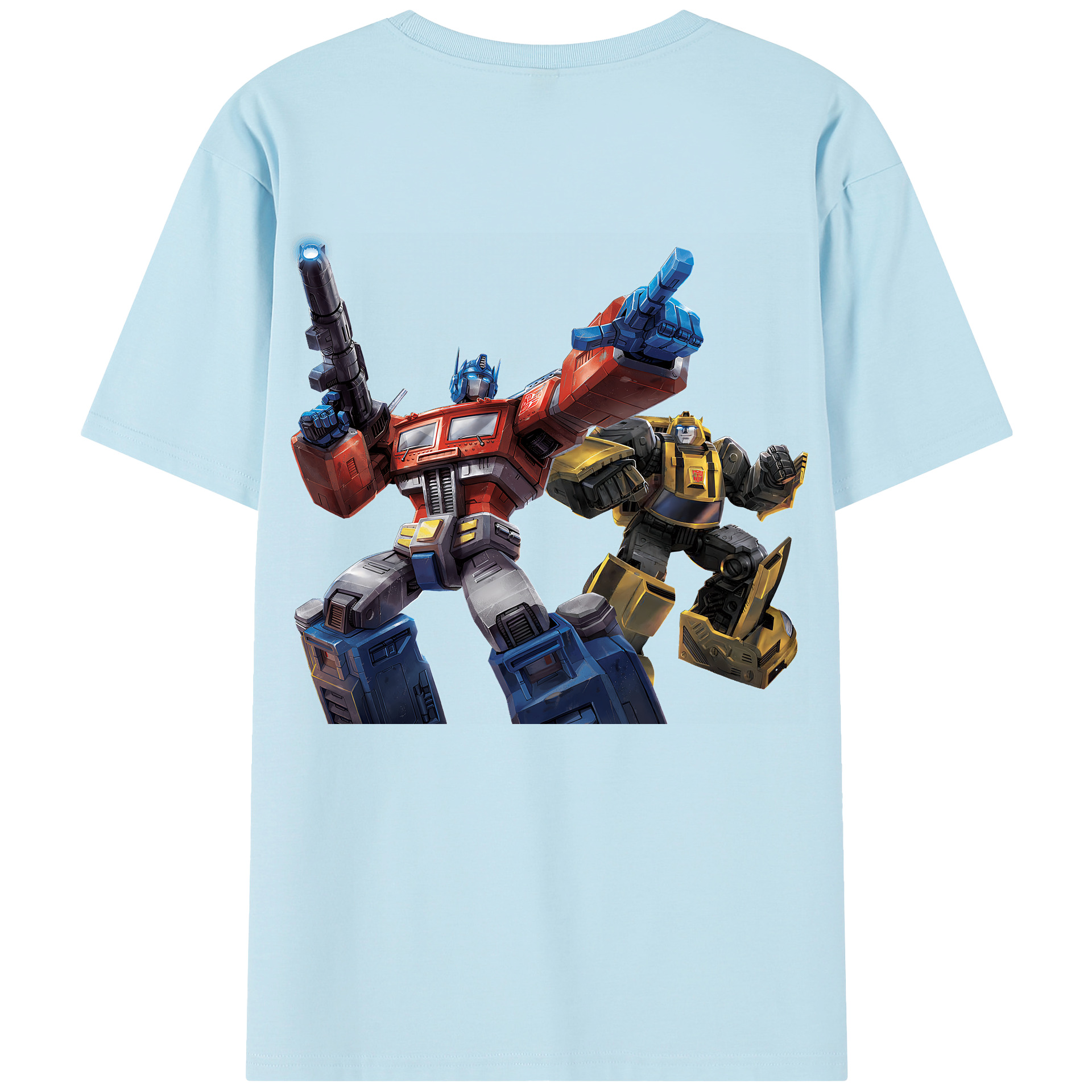 （画像用） Transformers トランスフォーマー 綿100％半袖Tシャツ（背面プリント）